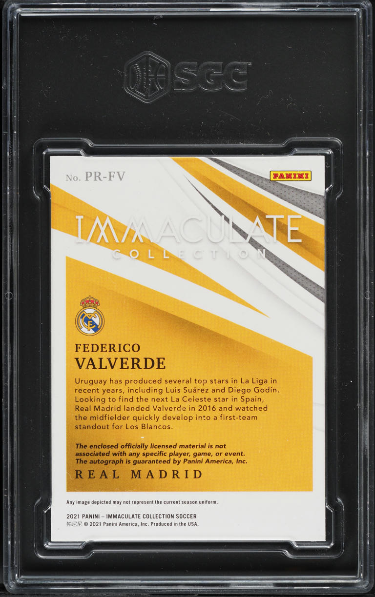 2021 Immaculate Collection Premium Federico Valverde PATCH AUTO /25 #PR-FV SGC 8