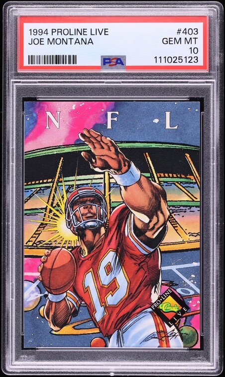1994 Pro Line Live Joe Montana #403 PSA 10 GEM MINT