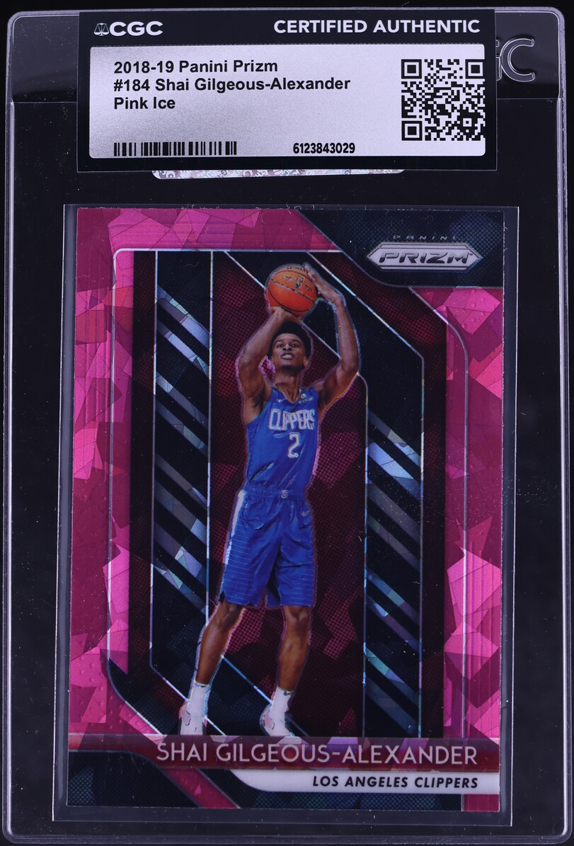 2018 Panini Prizm Pink Ice Shai Gilgeous-Alexander ROOKIE #184 CGC AUTH