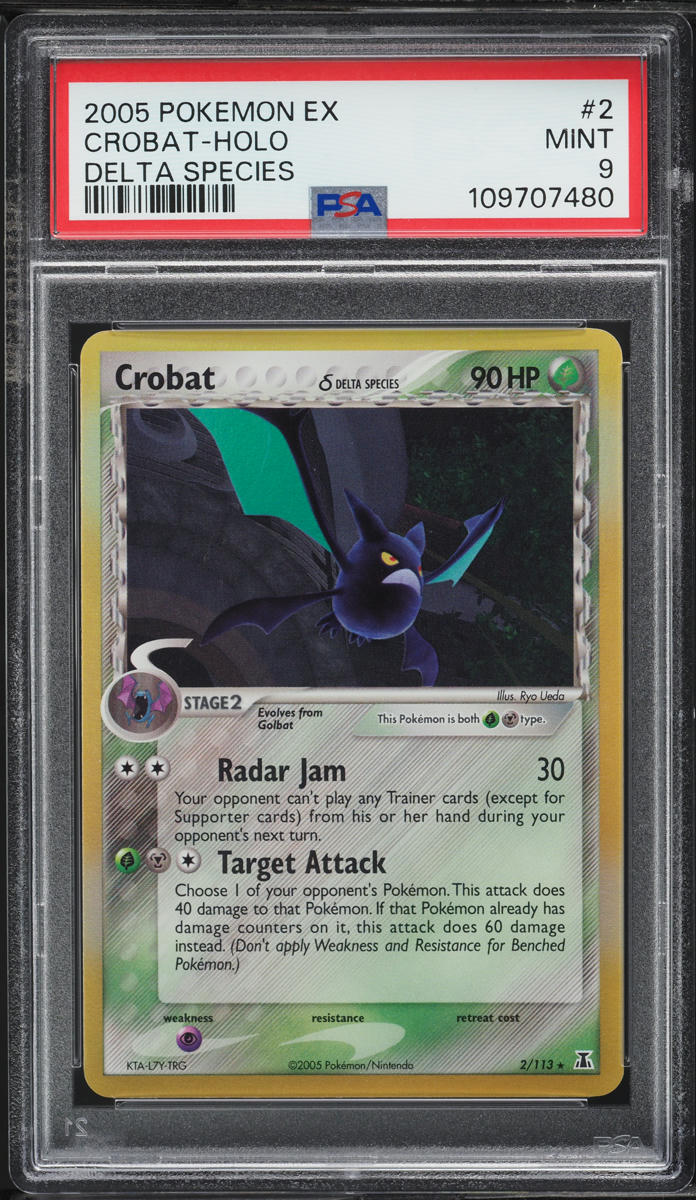 2005 Pokemon EX Delta Species Holo Crobat #2 PSA 9 MINT