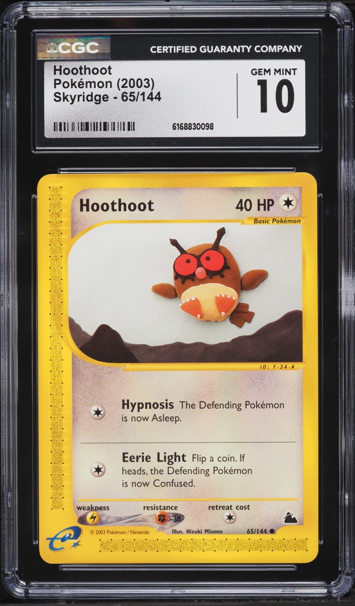 2003 Pokemon Skyridge Hoothoot #65 CGC 10 GEM MINT