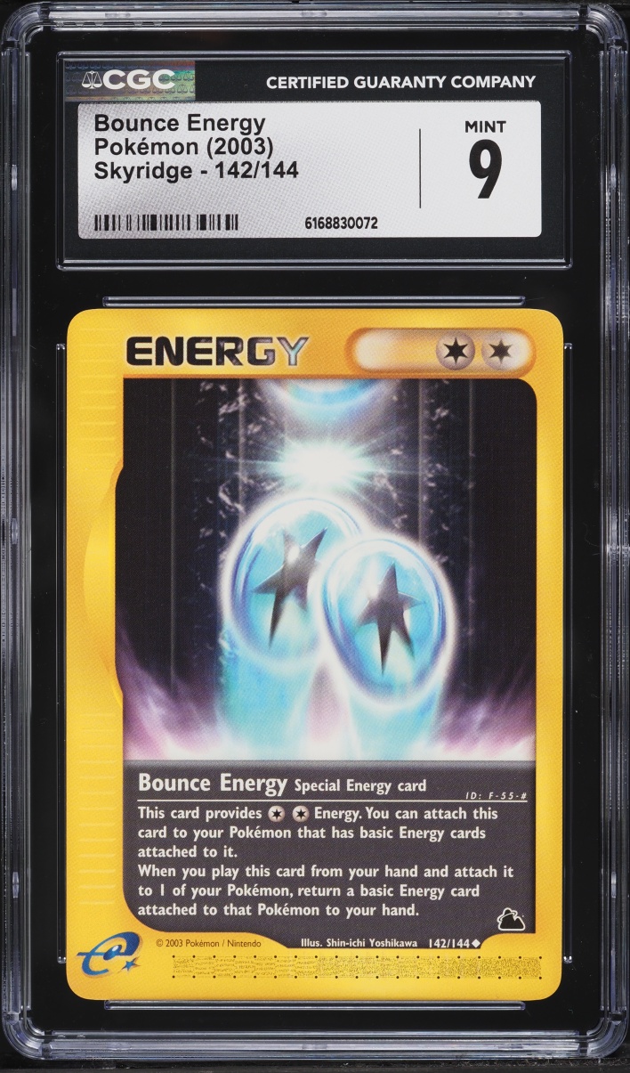 2003 Pokemon Skyridge Bounce Energy #142 CGC 9 MINT
