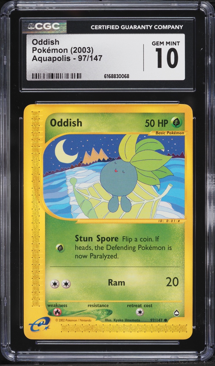 2003 Pokemon Aquapolis Oddish #97 CGC 10 GEM MINT