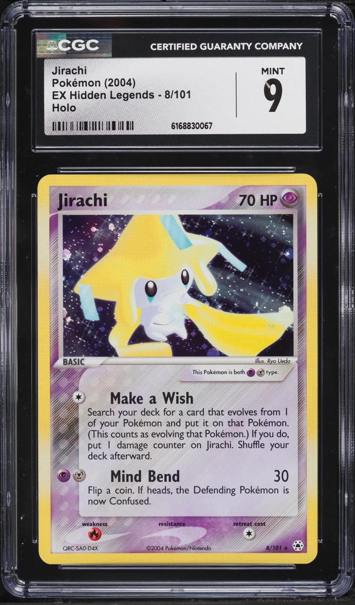 2004 Pokemon EX Hidden Legends Holo Jirachi #8 CGC 9 MINT