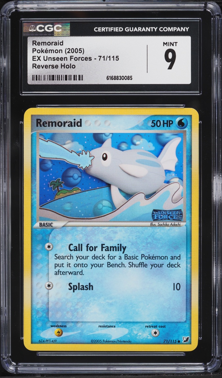 2005 Pokemon EX Unseen Forces Reverse Holo Remoraid #71 CGC 9 MINT