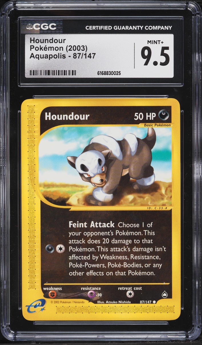 2003 Pokemon Aquapolis Houndour #87 CGC 9.5 MINT+