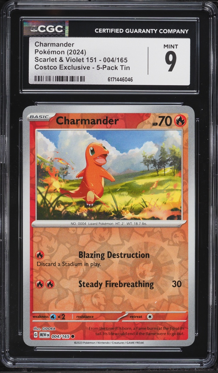 2024 Pokemon Scarlet & Violet 151 Costco Exclusive Charmander #4 CGC 9 MINT