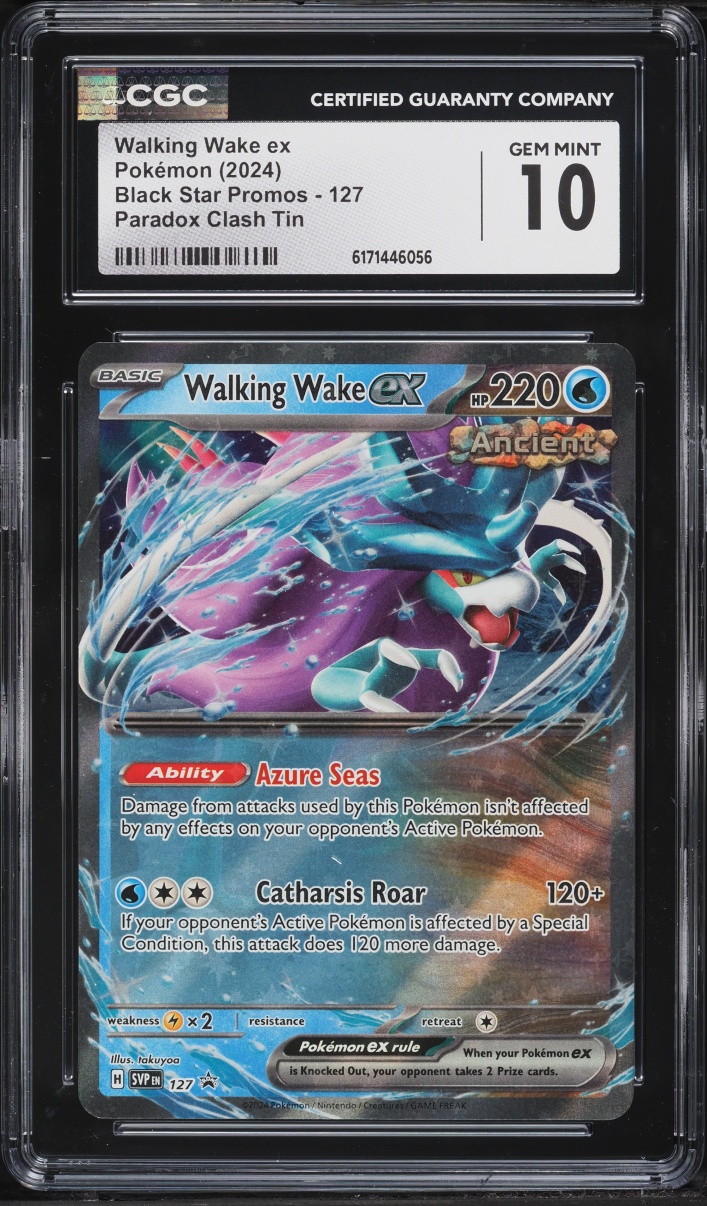 2024 Pokemon Scarlet & Violet Promo Paradox Clash Tin Holo Walking Wake EX #127 CGC 10 GEM MINT