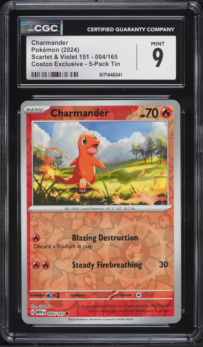 2024 Pokemon Scarlet & Violet 151 Costco Exclusive Charmander #4 CGC 9 MINT