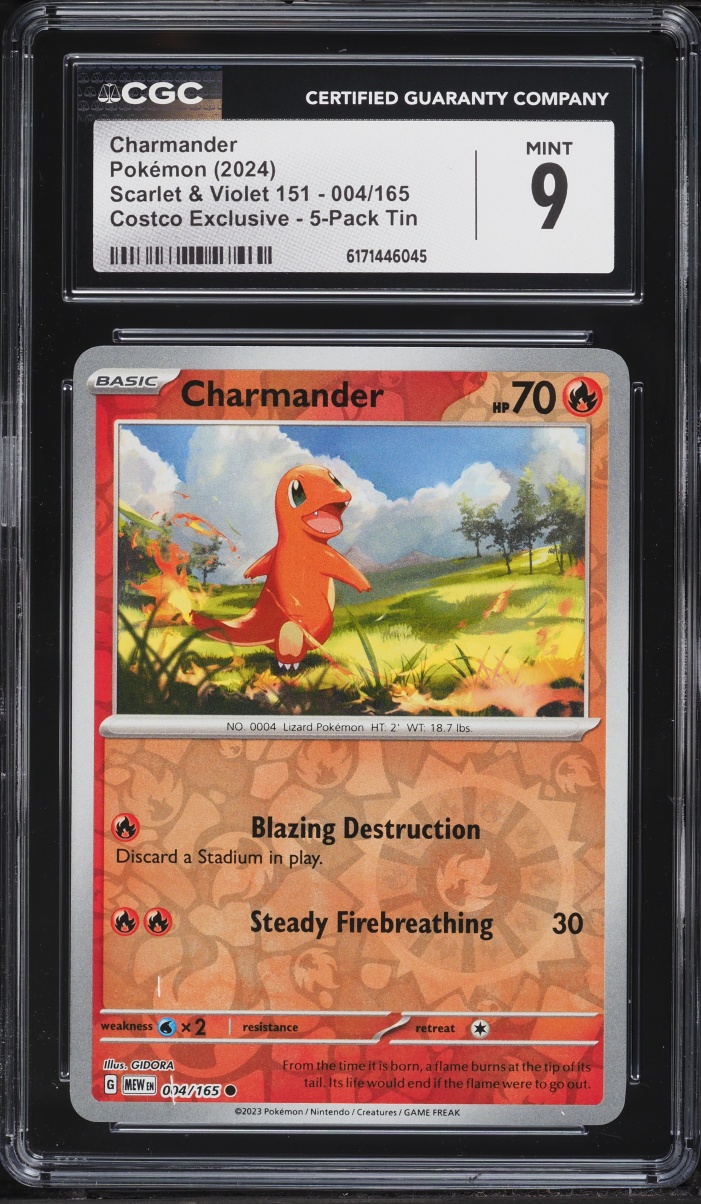 2024 Pokemon Scarlet & Violet 151 Costco Exclusive Charmander #4 CGC 9 MINT