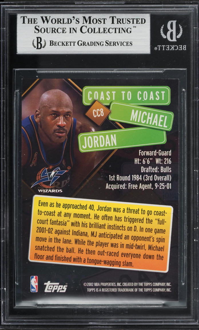 2002 Topps Coast To Coast Michael Jordan #CC8 BGS 9 MINT