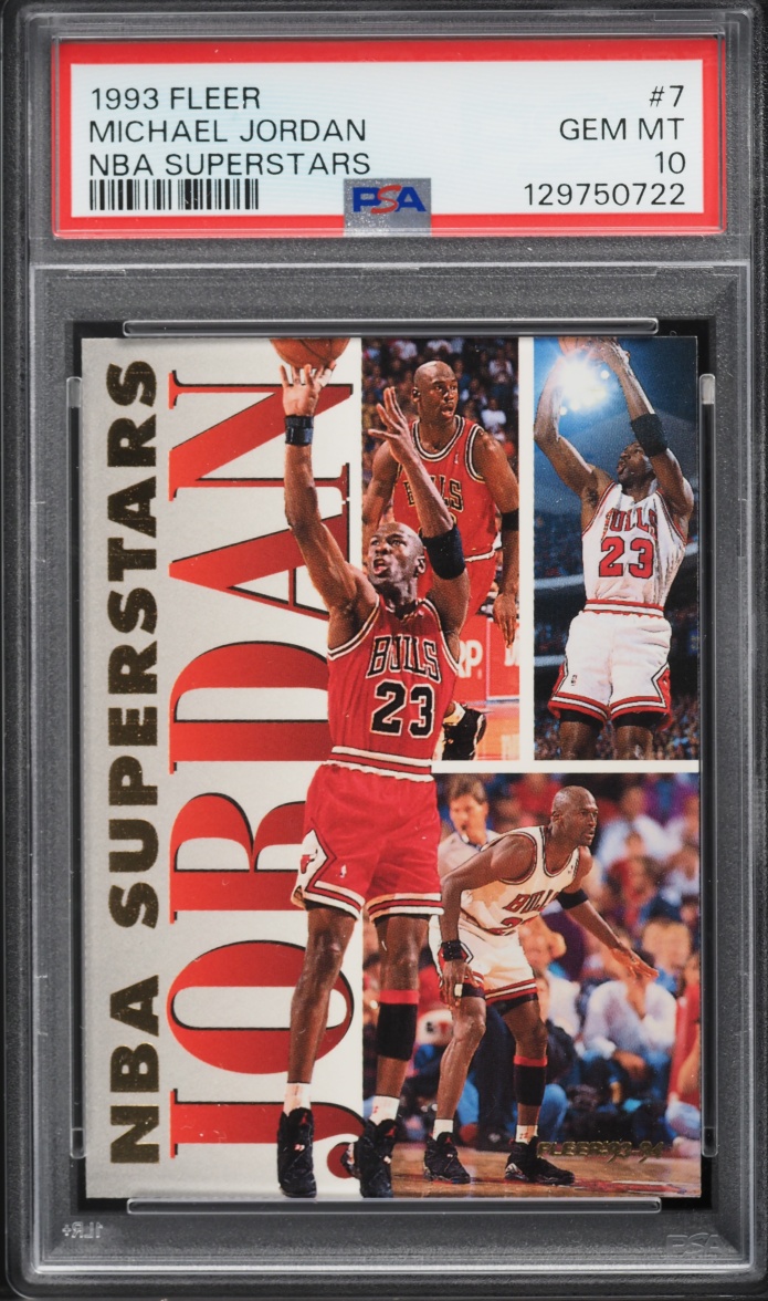 1993 Fleer NBA Superstars Michael Jordan #7 PSA 10 GEM MINT