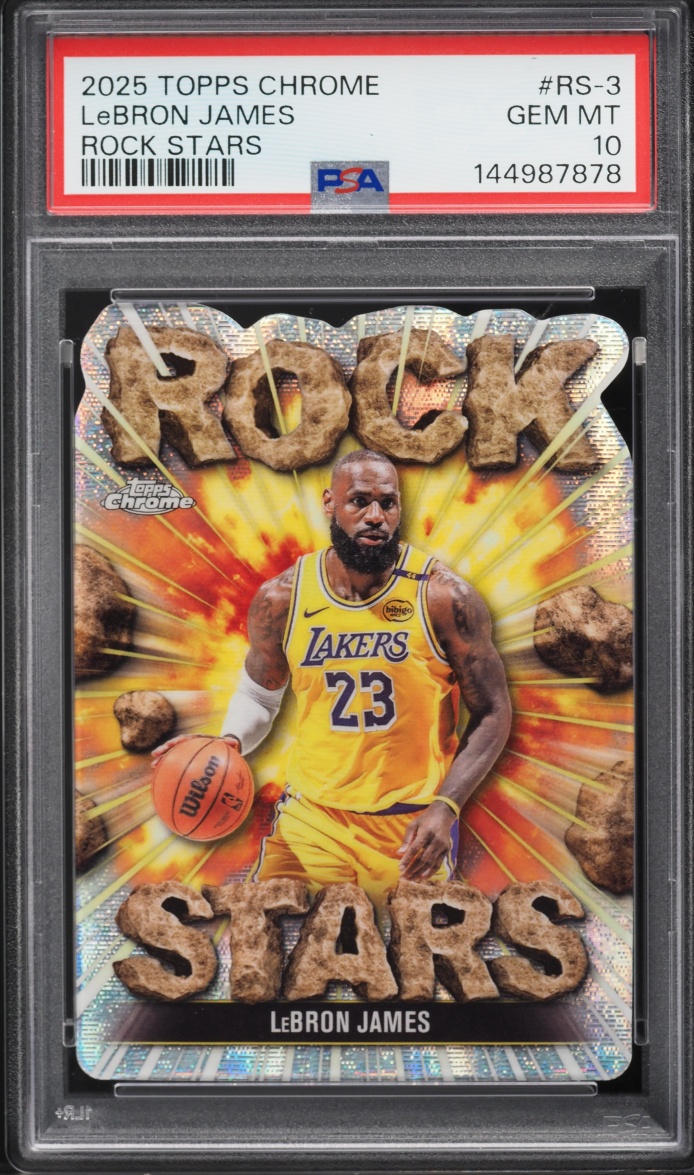 2025 Topps Chrome Rock Stars Die-Cut LeBron James #RS-3 PSA 10 GEM MINT
