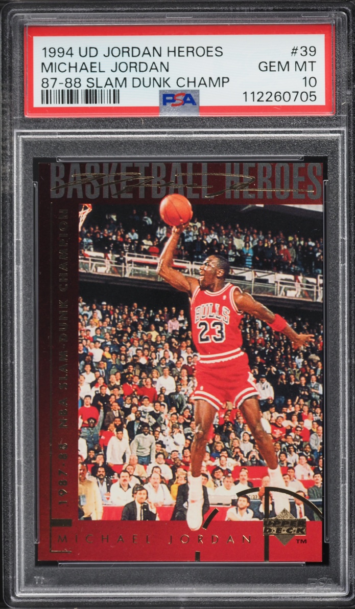 1994 Upper Deck Heroes Slam Dunk Champ Michael Jordan #39 PSA 10 GEM MINT