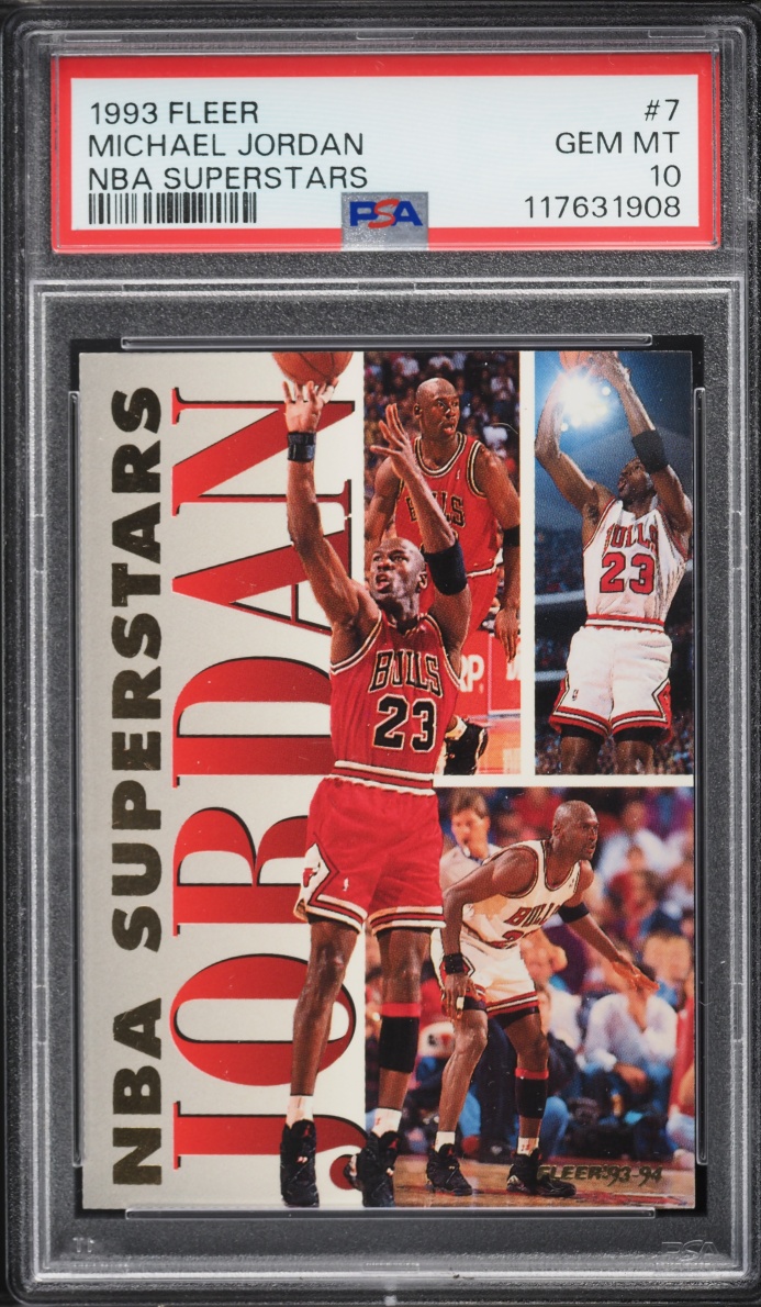 1993 Fleer NBA Superstars Michael Jordan #7 PSA 10 GEM MINT