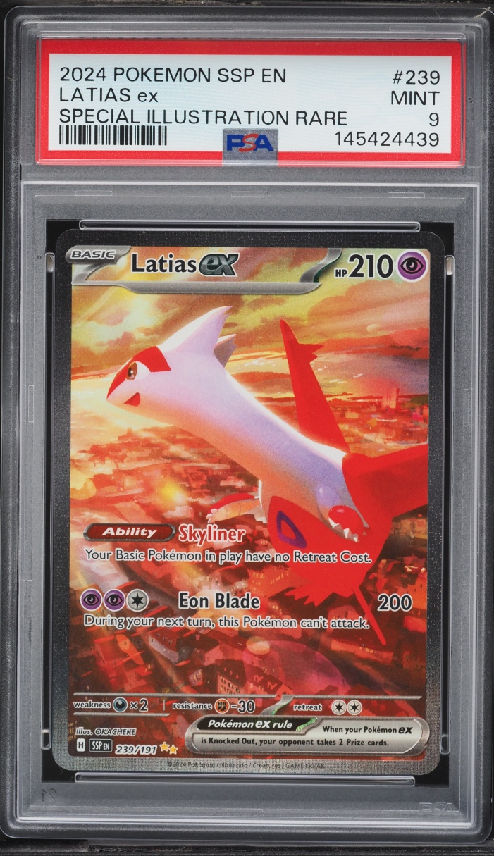 2024 Pokemon Scarlet & Violet Surging Sparks SIR Latias EX #239 PSA 9 MINT