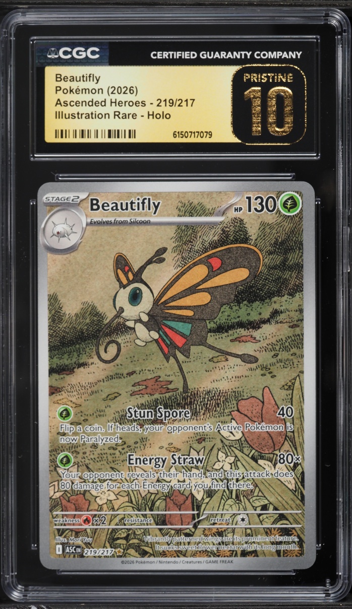 2026 Pokemon Mega Evolution Ascended Heroes Ir Beautifly #219 CGC 10 Pristine