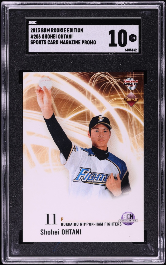 2013 BBM Edition Sports Card Magazine Promo Shohei Ohtani ROOKIE #206 SGC 10 GEM MINT