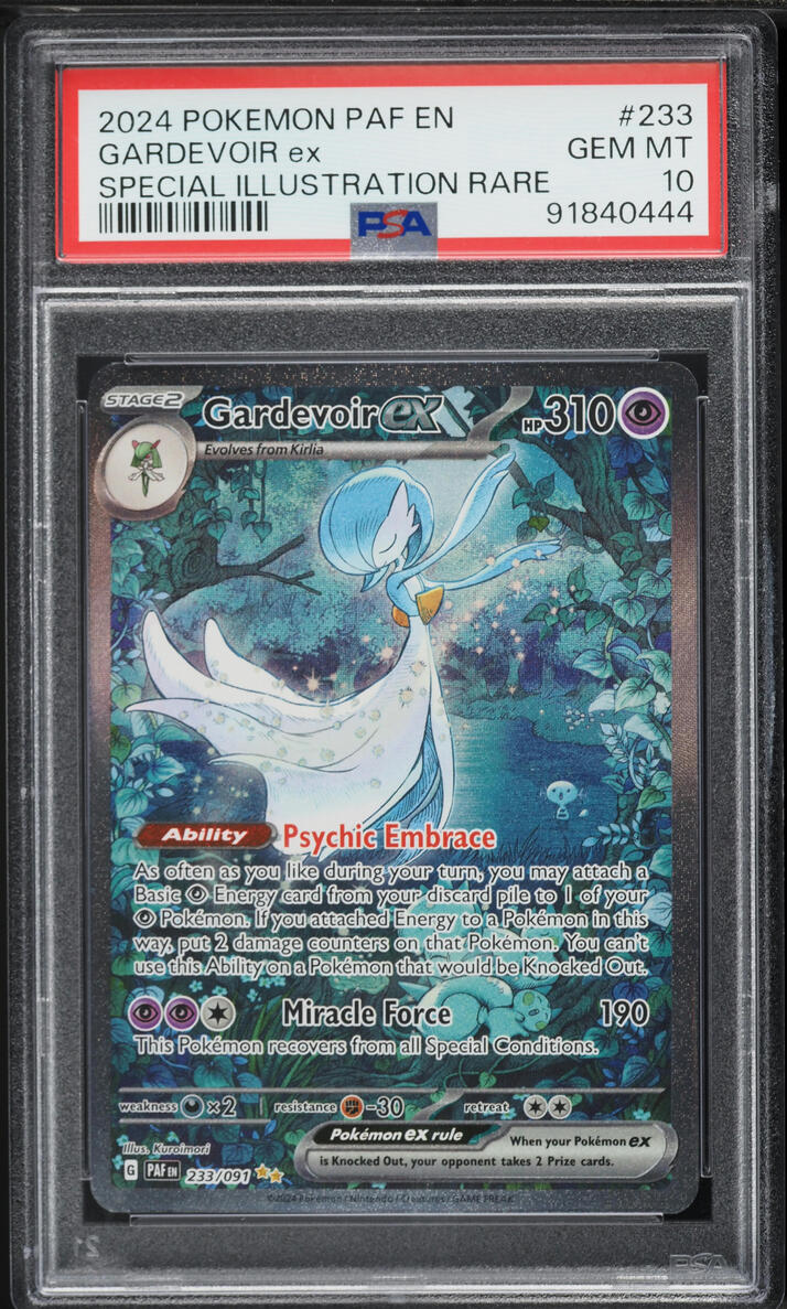 2024 Pokemon Scarlet & Violet Paldean Fates SIR Gardevoir ex #233 PSA 10 GEM MINT