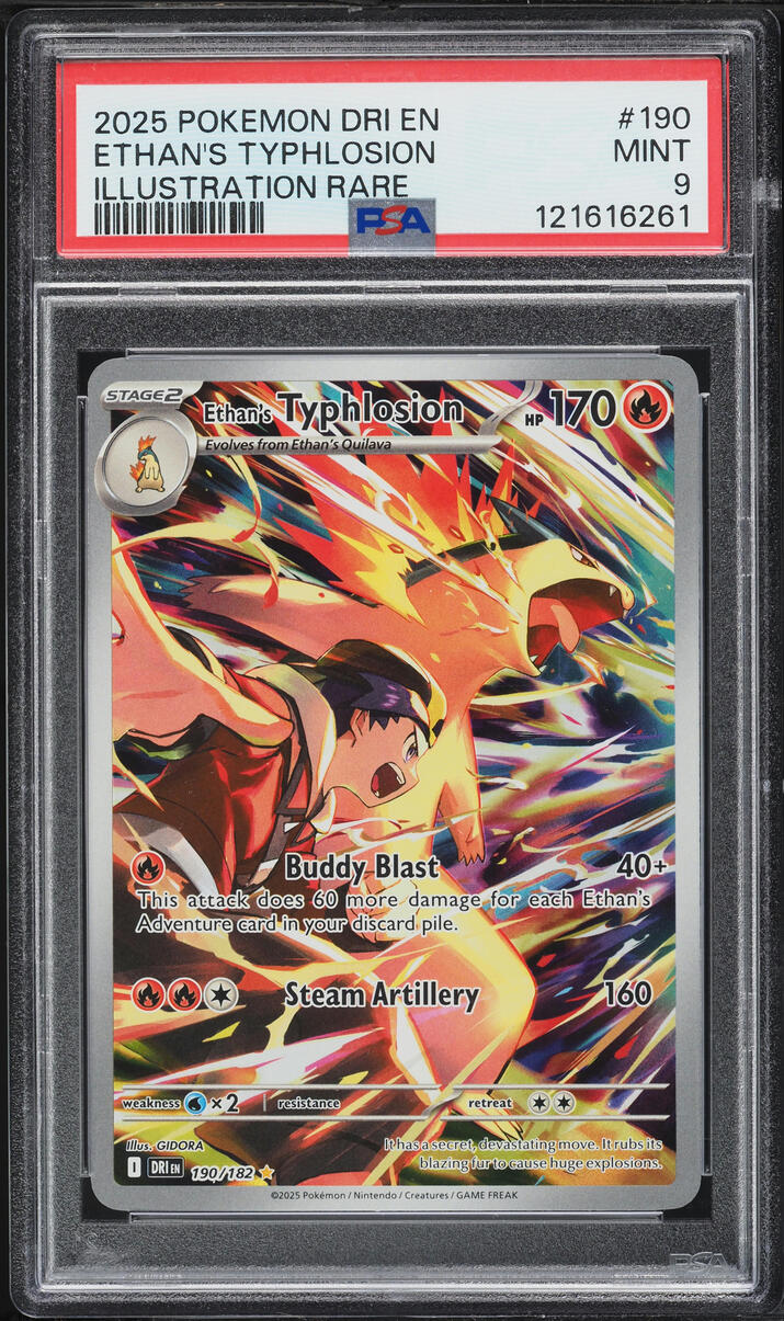 2025 Pokemon Scarlet & Violet Destined Rivals IR Ethan's Typhlosion #190 PSA 9 MINT