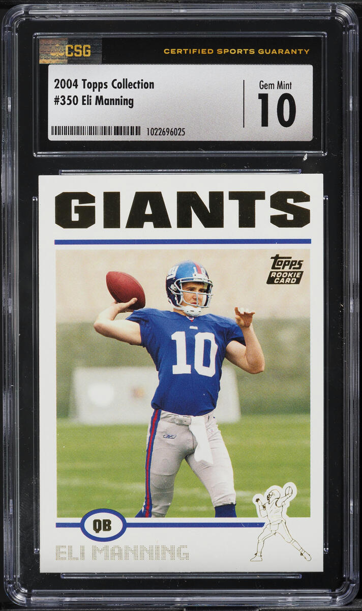 2004 Topps Collection Eli Manning ROOKIE #350 CSG 10 GEM MINT