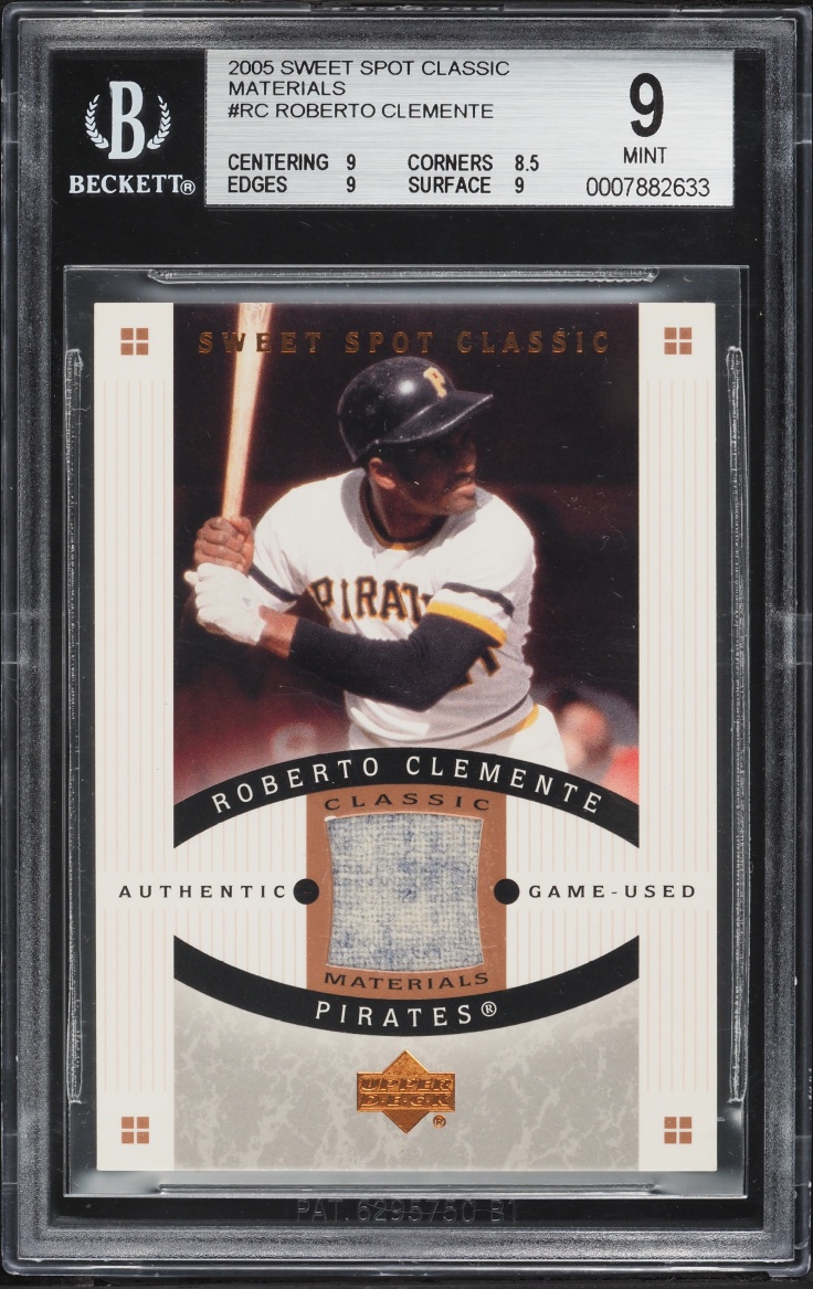 2005 Sweet Spot Classic Materials Roberto Clemente Pants PATCH #CM-RC BGS 9 MINT