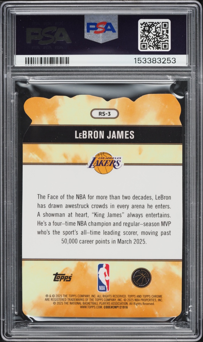 2025 Topps Chrome Rock Stars Die-Cut LeBron James #RS-3 PSA 10 GEM MINT