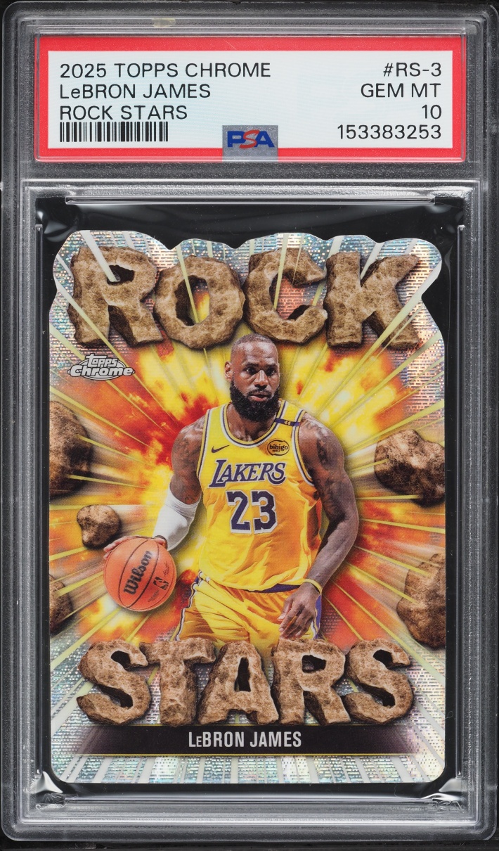 2025 Topps Chrome Rock Stars Die-Cut LeBron James #RS-3 PSA 10 GEM MINT