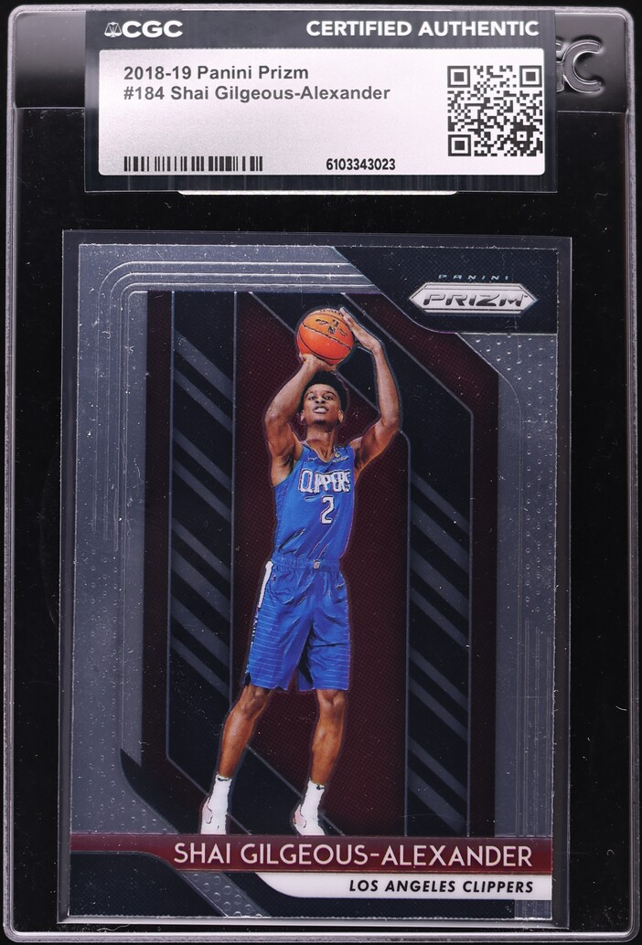 2018 Panini Prizm Pink Ice Shai Gilgeous-Alexander ROOKIE #184 CGC AUTH