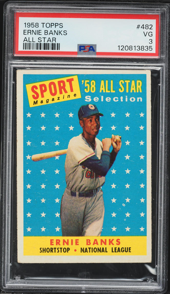 1958 Topps All Star Ernie Banks #482 PSA 3 VG