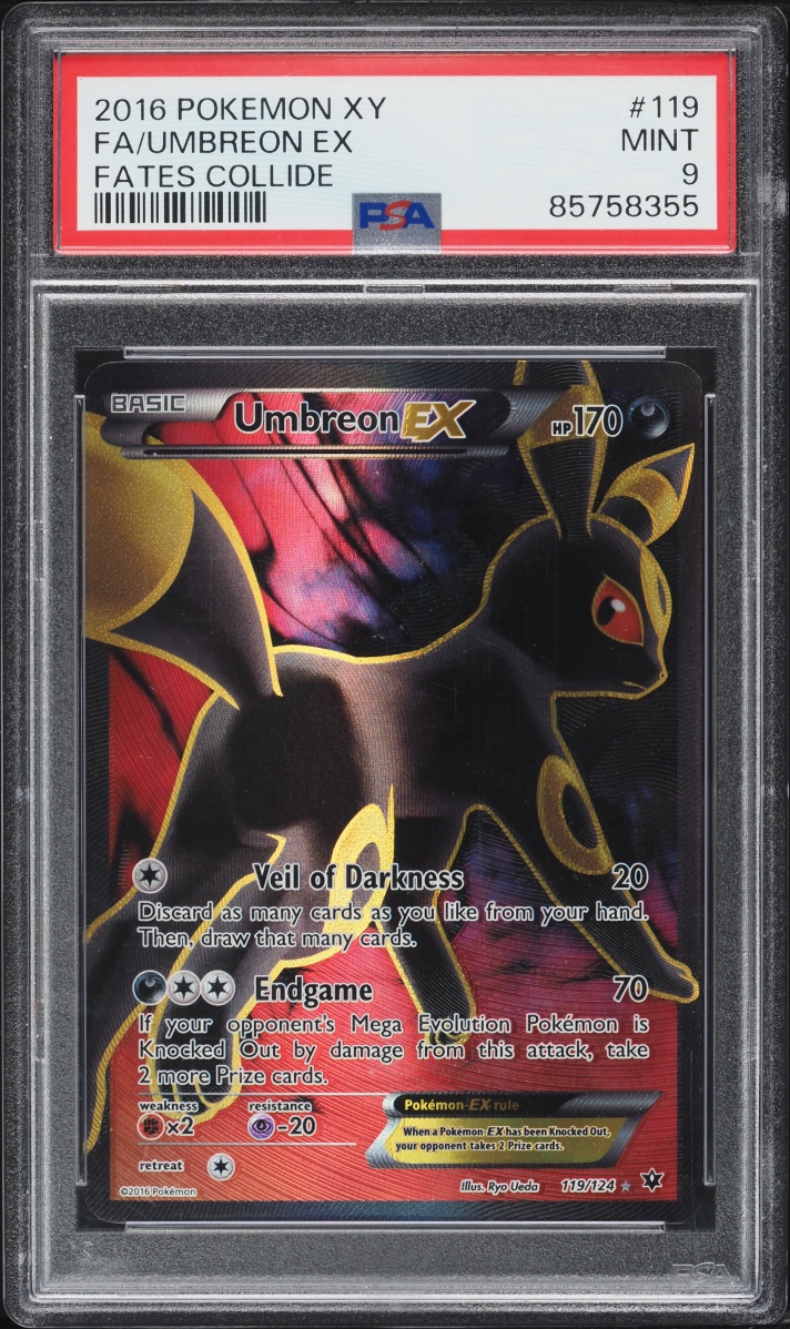 2016 Pokemon XY Fates Collide Full Art Umbreon EX #119 PSA 9 MINT