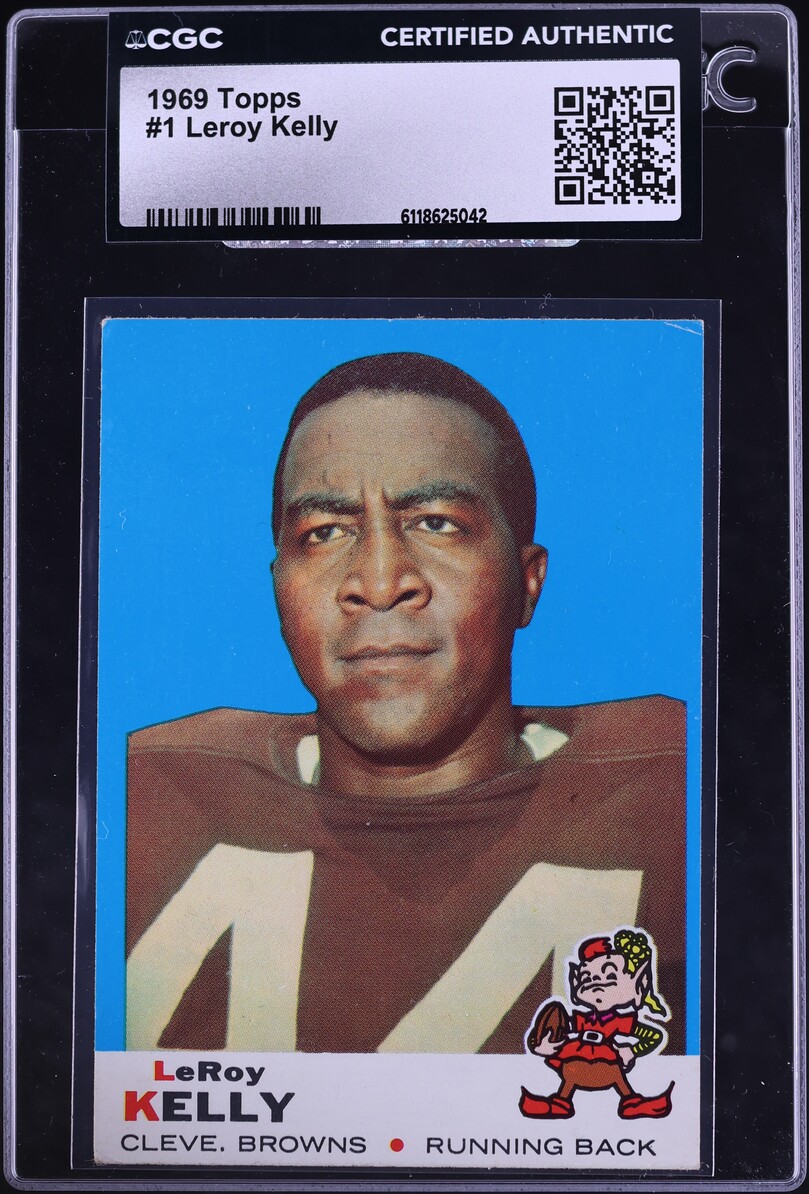 1969 Topps Football LeRoy Kelly #1 CGC AUTH