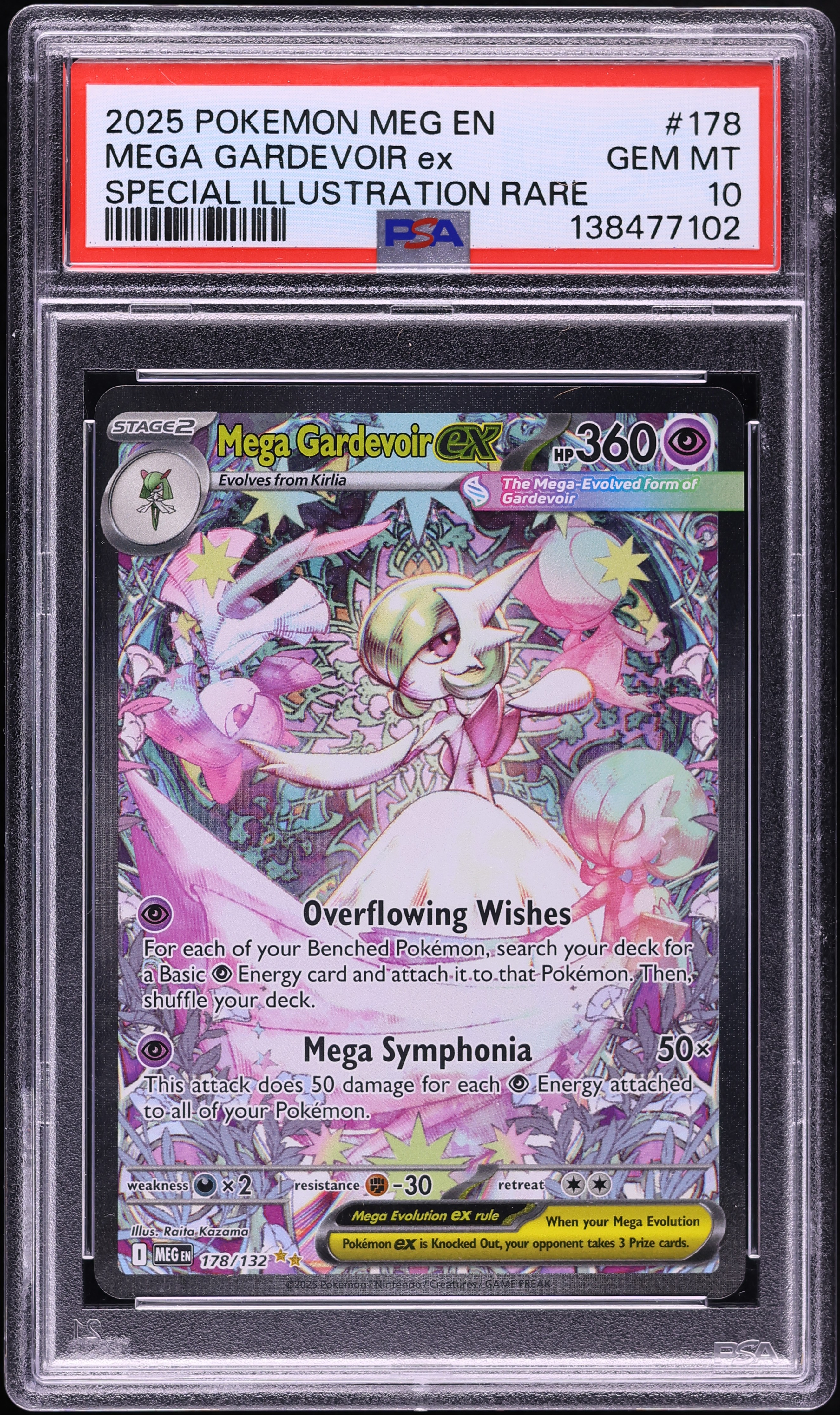 2025 Pokemon Mega Evolution SIR Mega Gardevoir Ex #178 PSA 10 GEM MINT