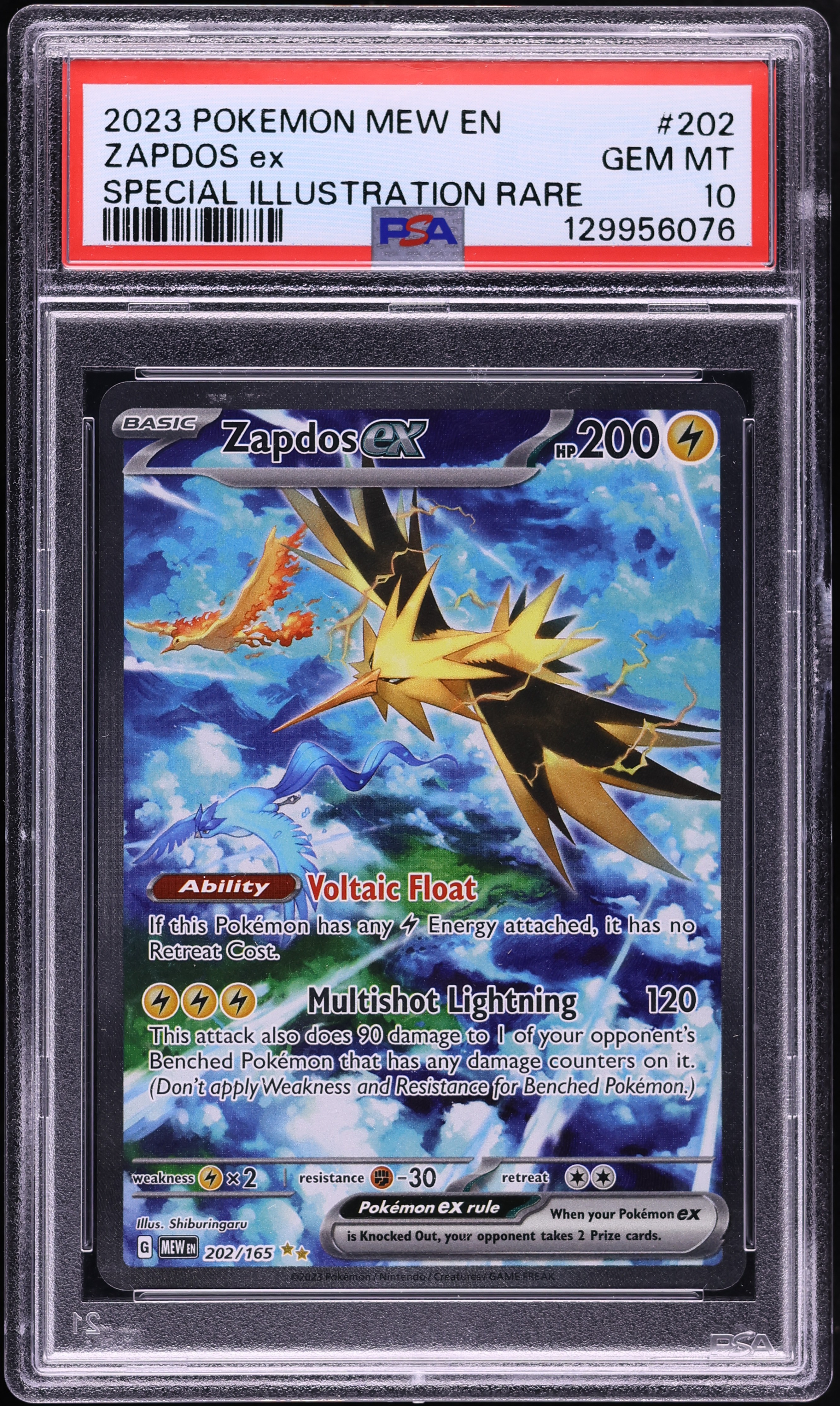 2023 Pokemon Scarlet & Violet 151 SIR Zapdos Ex #202 PSA 10 GEM MINT