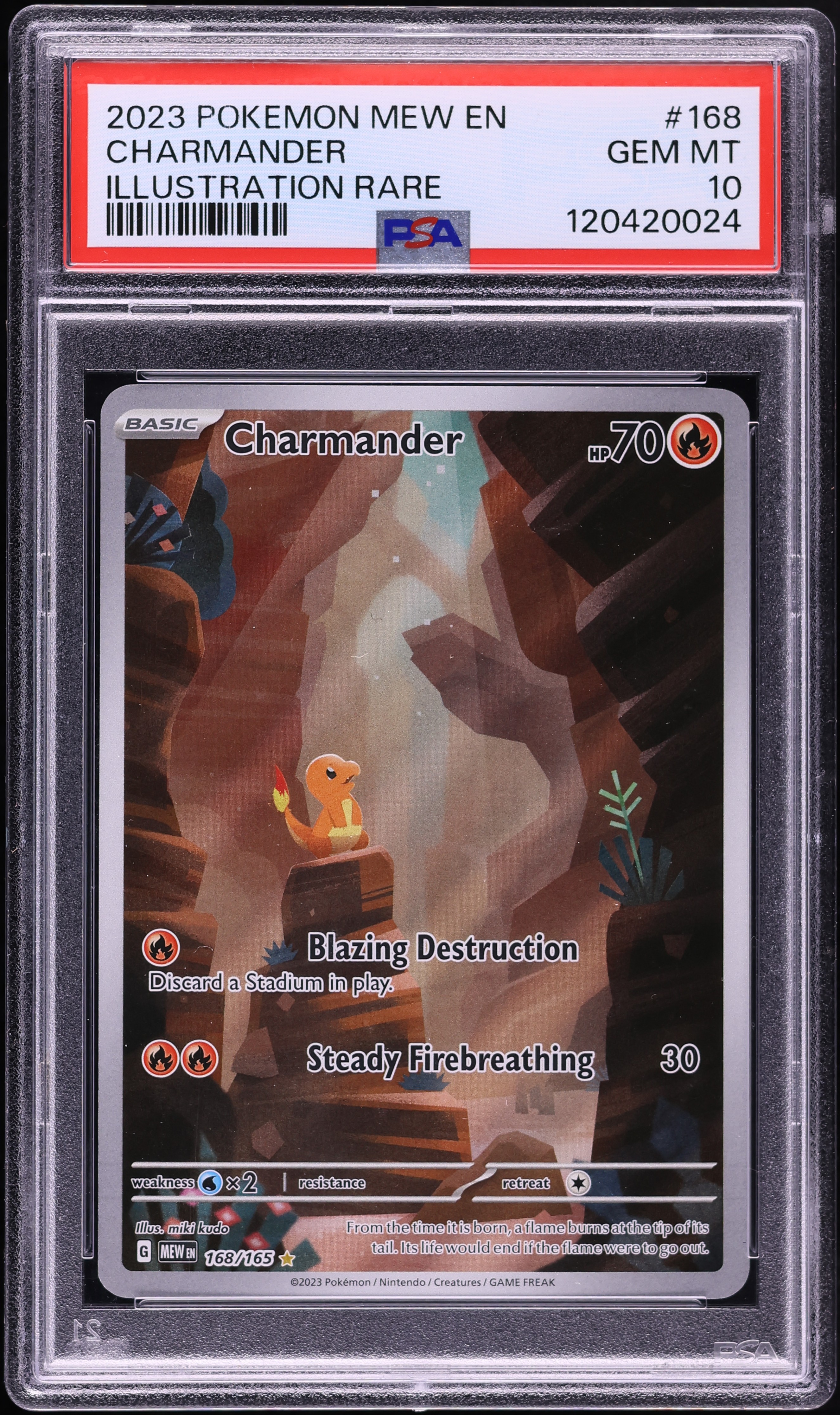 2023 Pokemon Scarlet & Violet 151 IR Charmander #168 PSA 10 GEM MINT