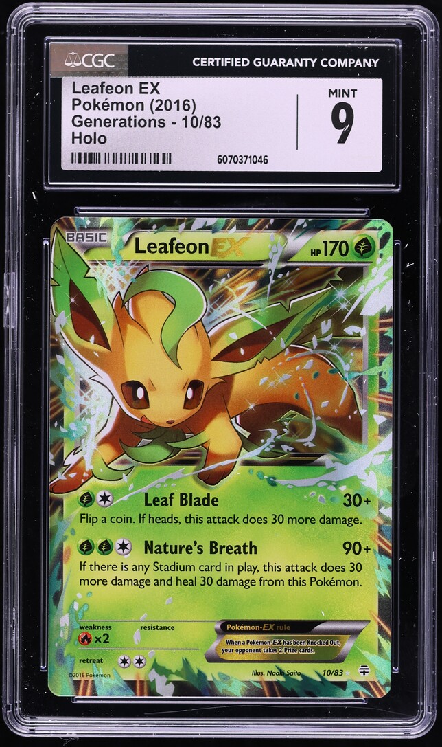 2016 Pokemon XY Generations Holo Leafeon EX #10 CGC 9 MINT