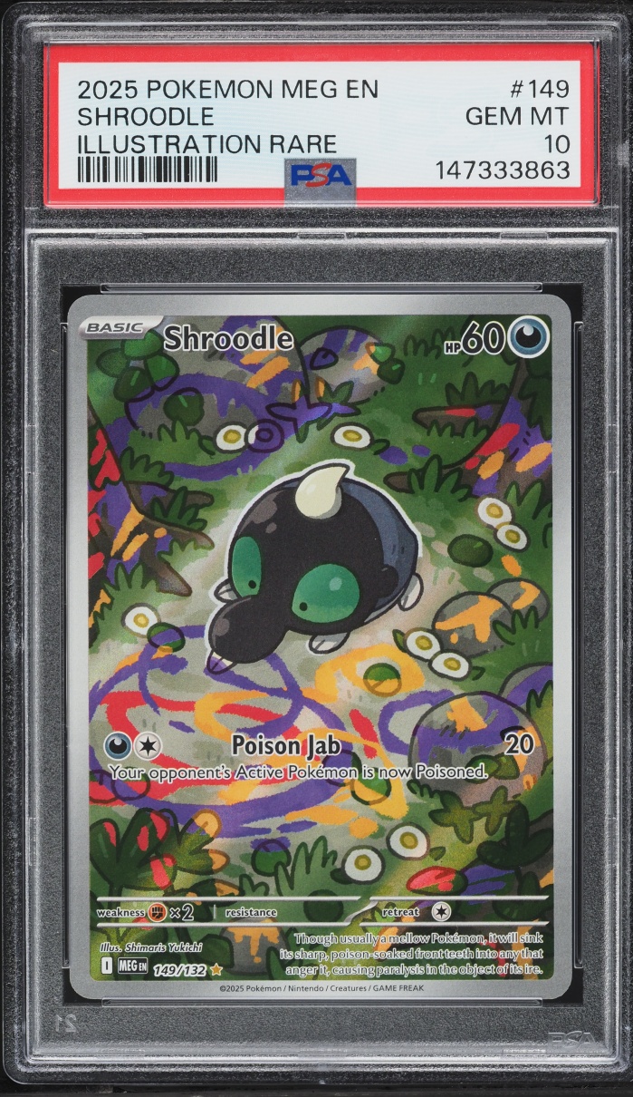 2025 Pokemon Mega Evolution IR Shroodle #149 PSA 10 GEM MINT