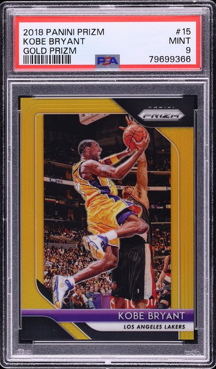2018 Panini Prizm Gold Kobe Bryant /10 #15 PSA 9 MINT
