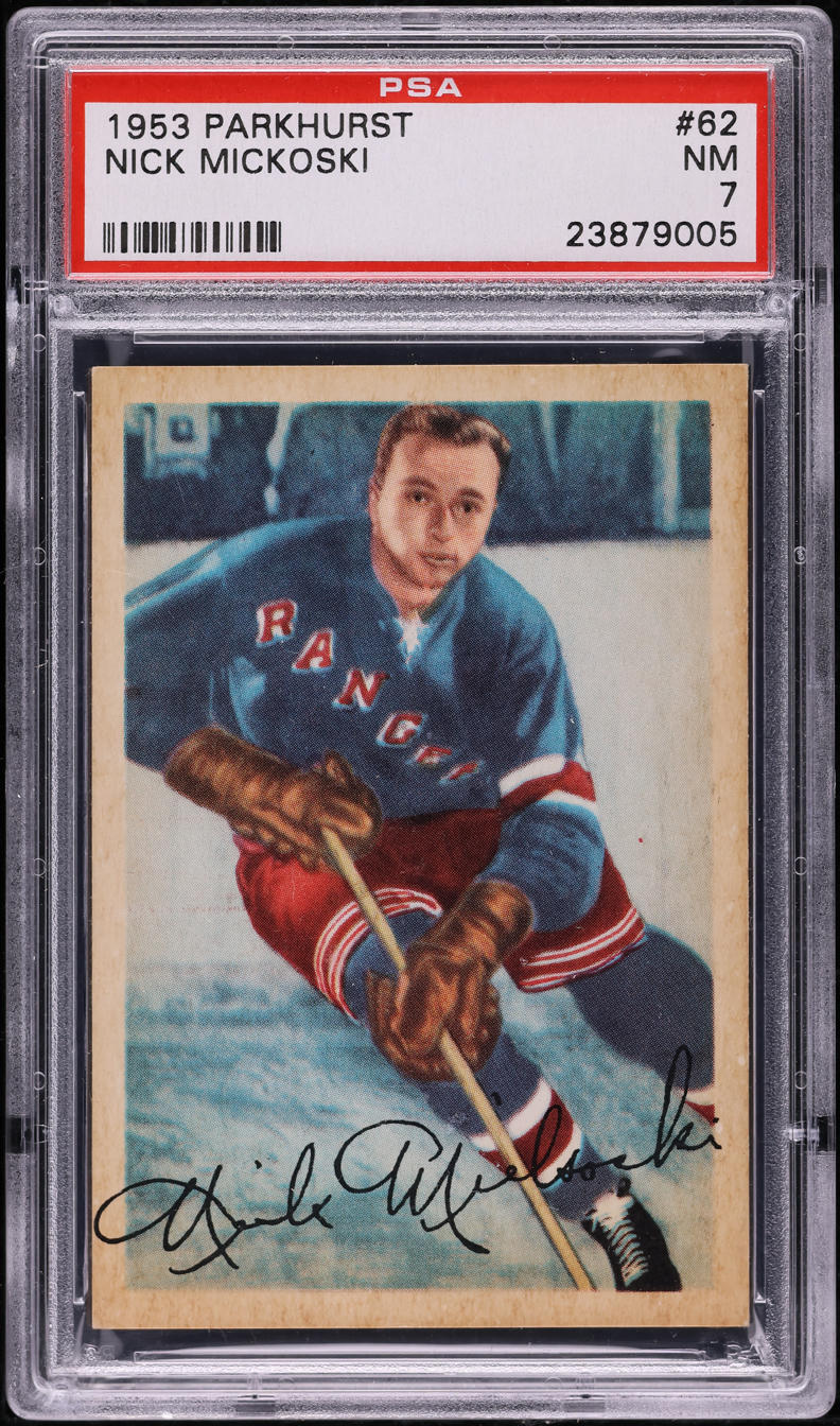 1953 Parkhurst Nick Mickoski #62 PSA 7 NRMT