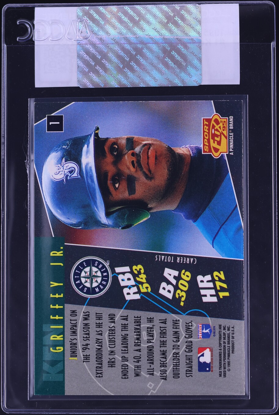 1995 Sportflix Ken Griffey Jr. #1 CGC AUTH