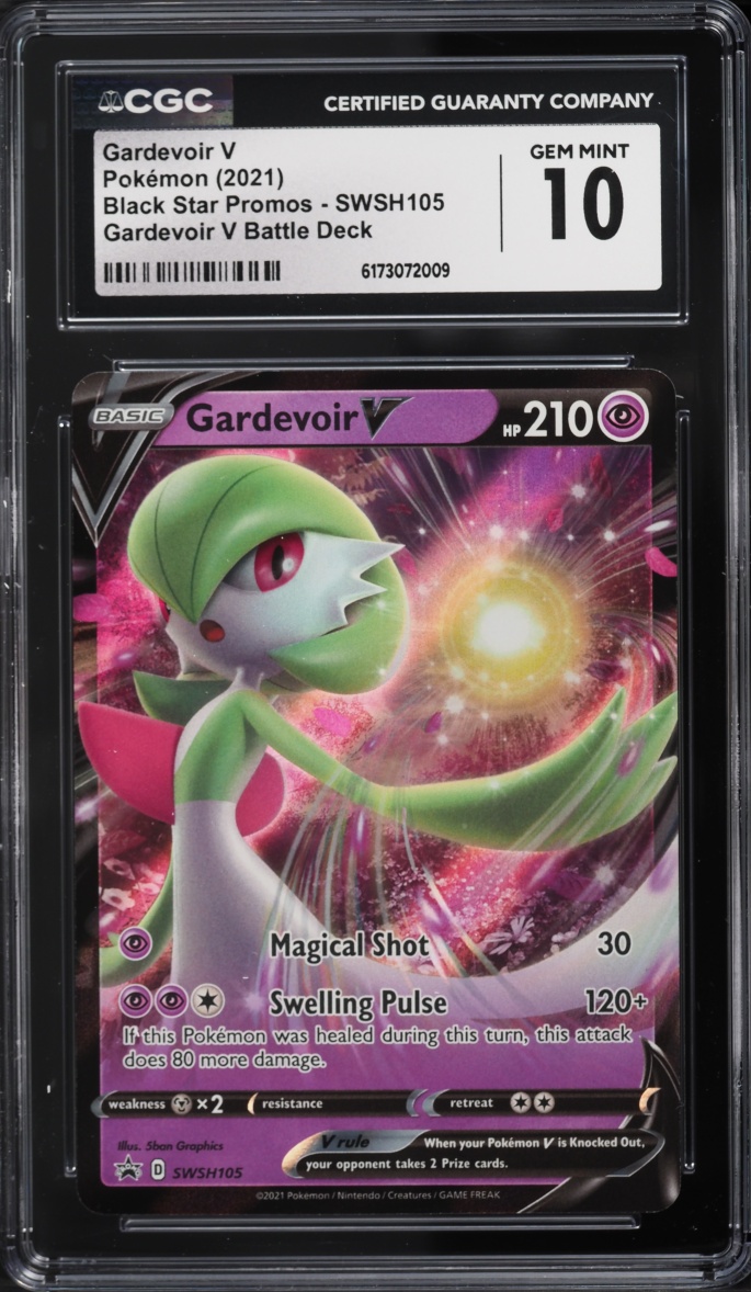2021 Pokemon Sword & Shield Promo Battle Deck Holo Gardevoir V #SWSH105 CGC 10 GEM MINT