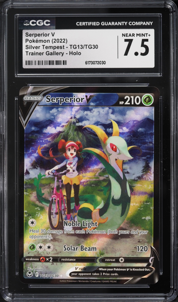 2022 Pokemon Sword & Shield Silver Tempest CHR Serperior V #TG13 CGC 7.5 NRMT+