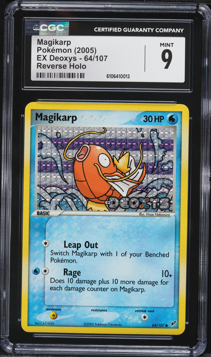 2005 Pokemon EX Deoxys Reverse Holo Magikarp #64 CGC 9 MINT