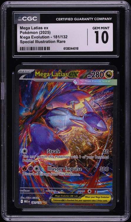 2025 Pokemon Mega Evolution SIR Mega Latias Ex #181 CGC 10 GEM MINT