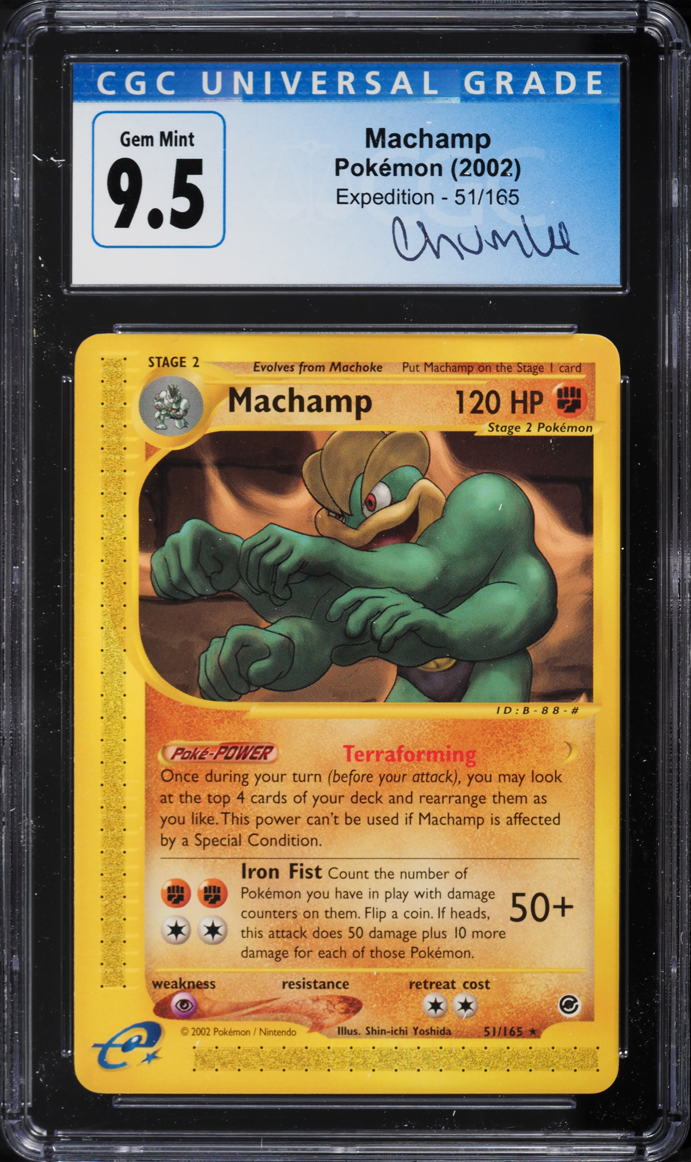 2002 Pokemon Expedition Machamp #51 CGC 9.5 GEM MINT