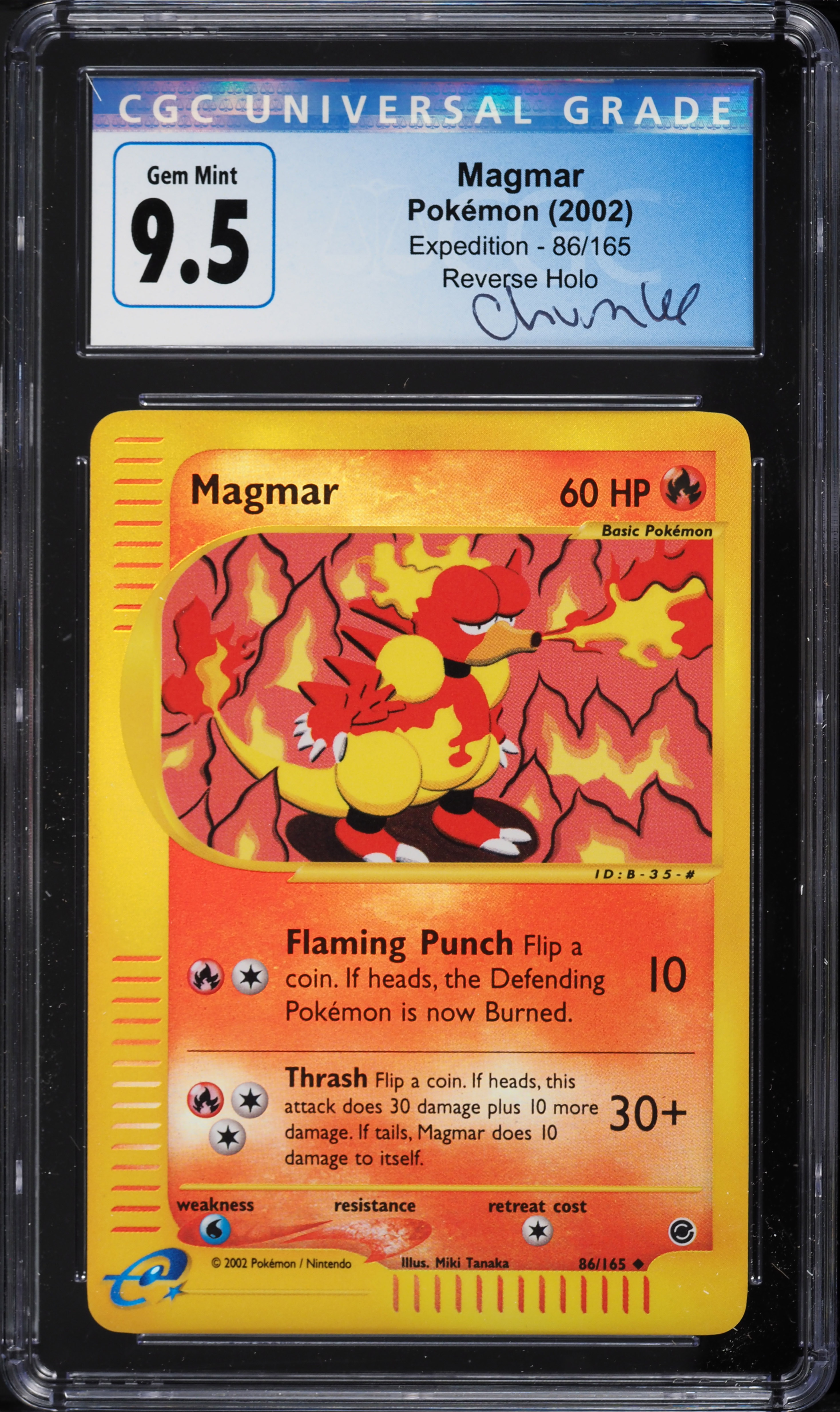 2002 Pokemon Expedition Reverse Holo Magmar #86 CGC 9.5 GEM MINT