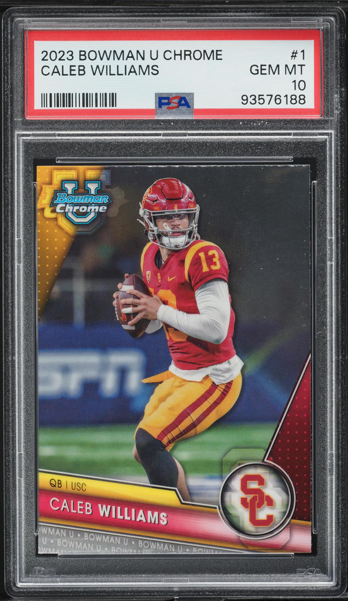 2023 Bowman Chrome University Caleb Williams ROOKIE #1 PSA 10 GEM MINT