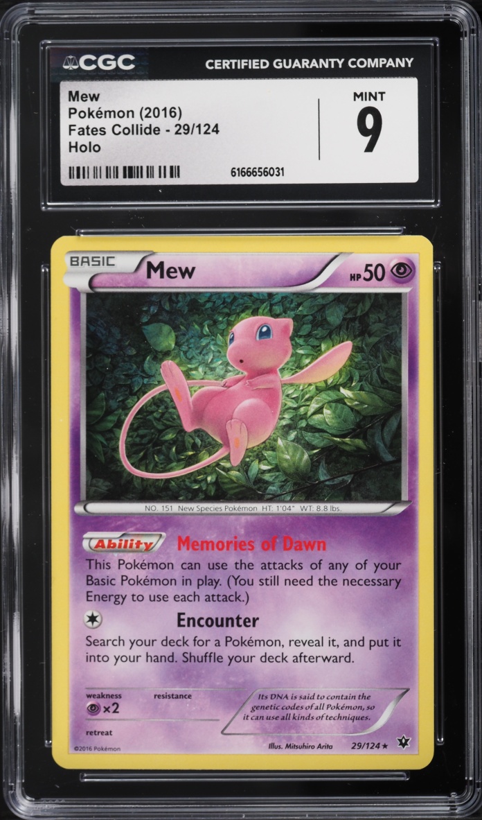 2016 Pokemon XY Fates Collide Holo Mew #29 CGC 9 MINT