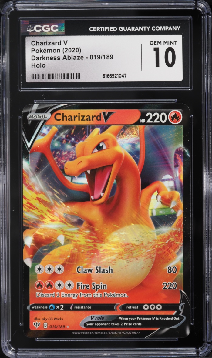 2020 Pokemon Sword & Shield Darkness Ablaze Holo Charizard V #19 CGC 10 GEM MINT