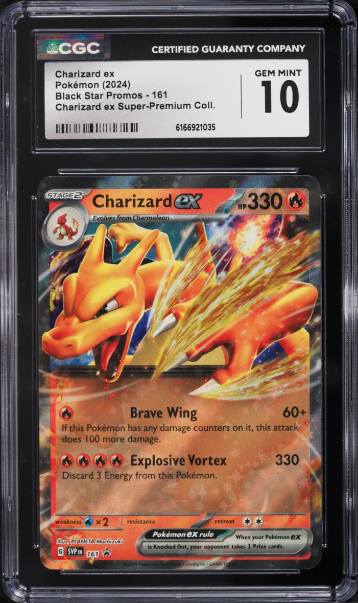 2024 Pokemon Scarlet & Violet Promo Premium Collection Holo Charizard ex #161 CGC 10 GEM MINT